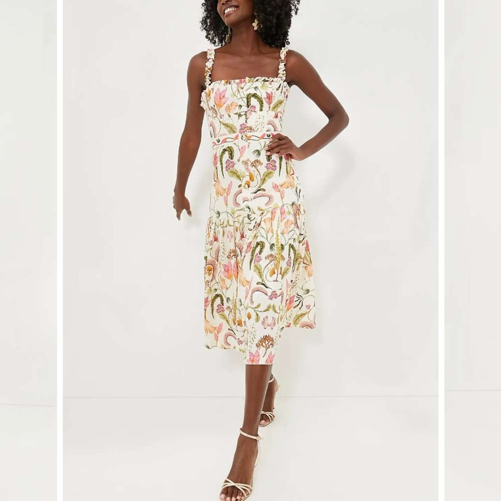 Agua by Agua Bendita Stunning Floral Midi Dress - NWT - XL